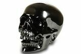 Realistic, Polished Obsidian Skull - Mexico #378721-2